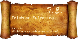 Teichner Eufrozina névjegykártya