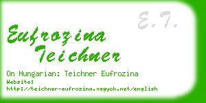 eufrozina teichner business card
